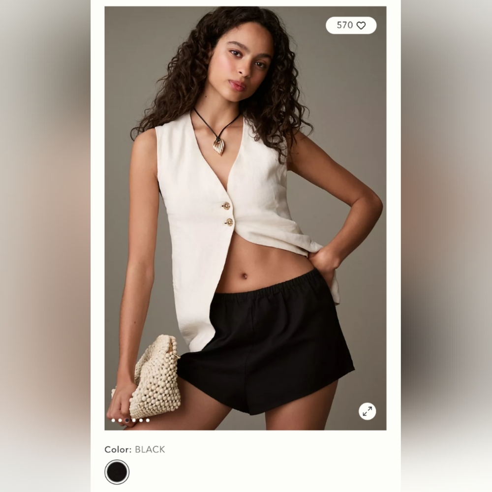 Anthropologie Black Shorts - Medium - NWT - Ready for Summer Adventures!